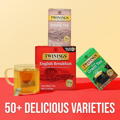 Twinings of London Oolong Tea Bags - Pure Flavor, 20 Count | Pack of 6 for Tea Lovers