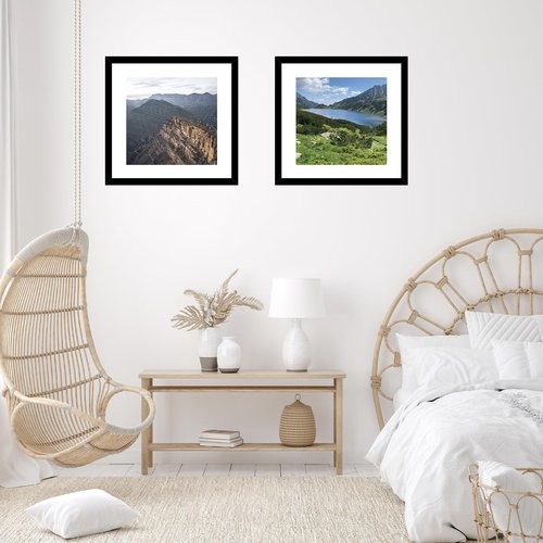 JCJMY 20x20 Picture Frame Black with 16x16 Mat, Display Photo 16x16 with Mat or 20 x 20 Without Mat, Wall Hanging Large 20x20 Poster Frame with Shatter Resistant Plexiglass, Black