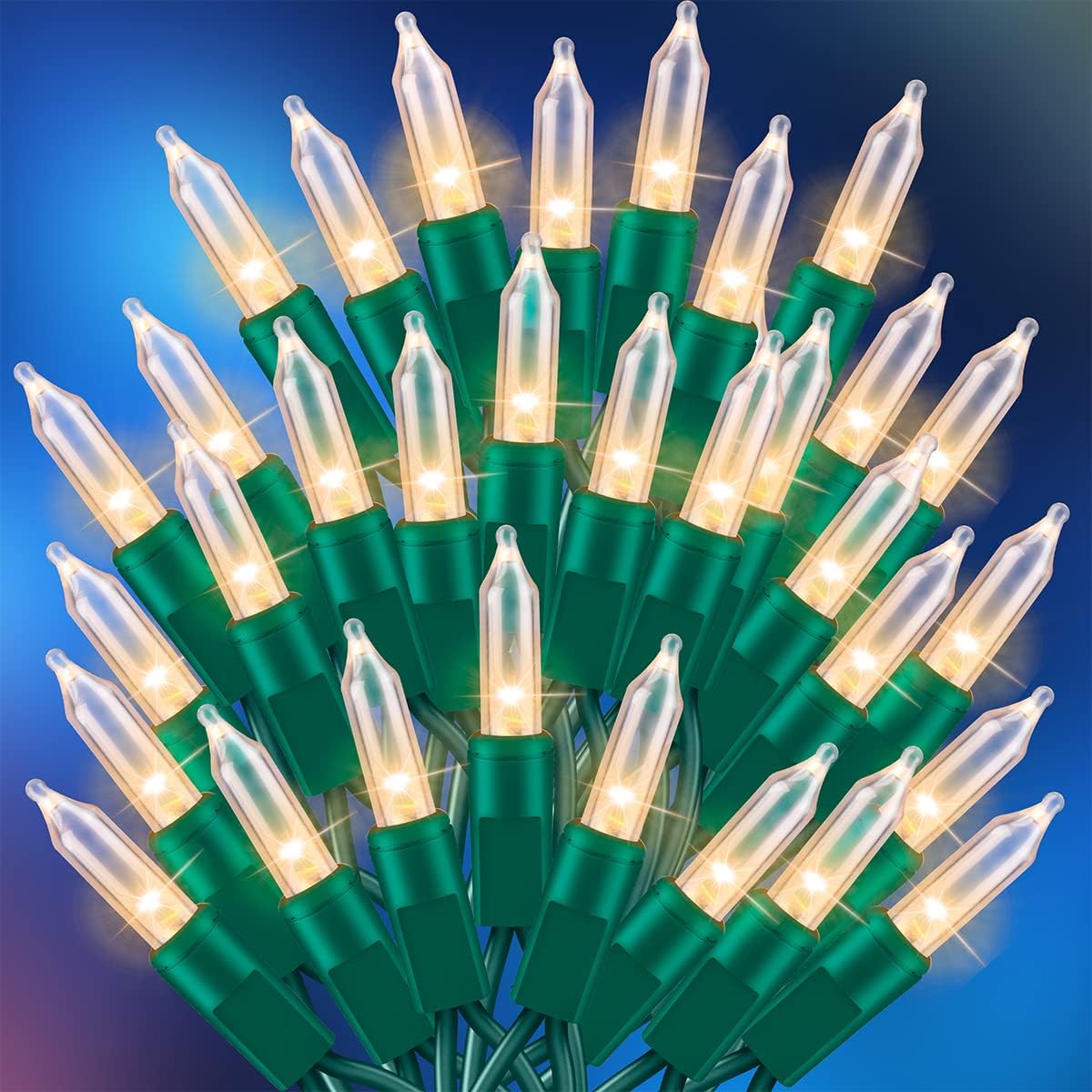 Ultra-Bright Mini Lights - 100L Warm White String Lights | 19.6Ft Indoor/Outdoor Holiday Decor