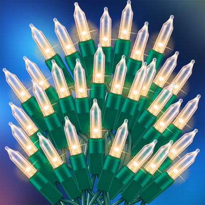 Ultra-Bright Mini Lights - 100L Warm White String Lights | 19.6Ft Indoor/Outdoor Holiday Decor