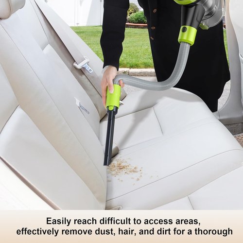 Intercleaner Corded Vacuum Cleaner - 23Ft Reach, Powerful Suction, Adjustable 19''-30'' Tube | Ideal for Hard Floors & Carpets