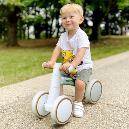 SEREED Baby Balance Bike - Safe 4-Wheel Design for 1 Year Olds | Perfect First Birthday Gift for Toddlers