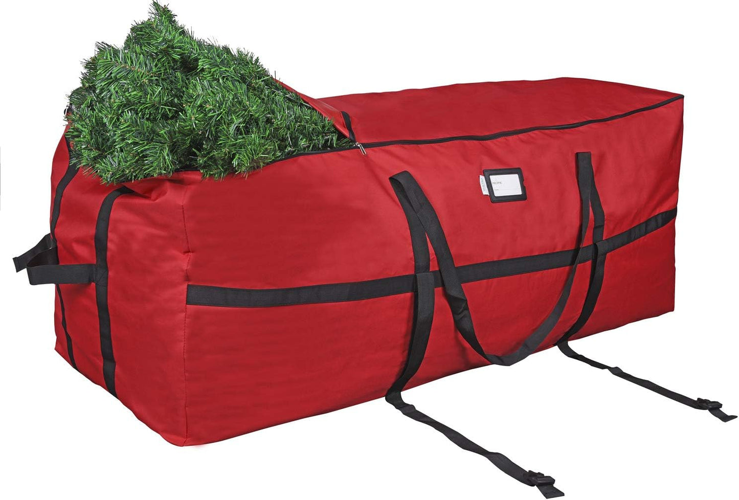 ProPik Christmas Tree Storage Bag - Heavy Duty Container for 9 Ft Disassembled Trees | 24" Height X 60" Long (Red)