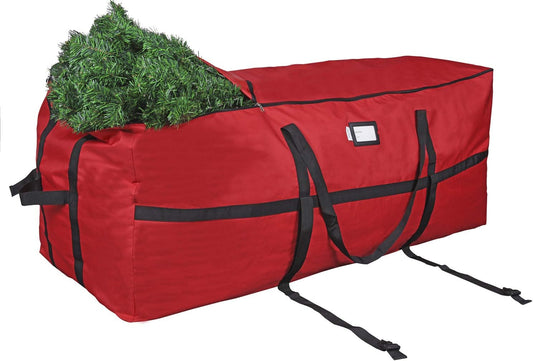 ProPik Christmas Tree Storage Bag - Heavy Duty Container for 9 Ft Disassembled Trees | 24" Height X 60" Long (Red)