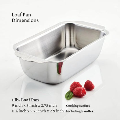 Hestan Provisions OvenBond | Tri-Ply Clad Stainless Steel 1-Pound Loaf Pan (9" x 5")