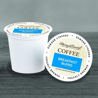 Harry & David Breakfast Blend Coffee - Medium Roast Single Serve Cups | Compatible with Keurig - 18 Count