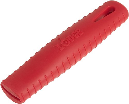 Lodge Silicone Hot Handle Holder - Reusable Heat Protection Up to 500° - Dishwasher Safe - Red