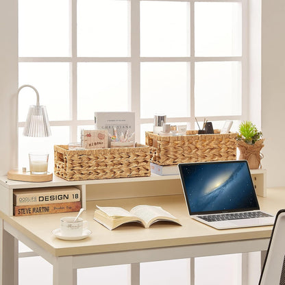 Vagusicc Wicker Storage Basket - Stylish Organizing Baskets with Handles | 2-Pack for Home Decor