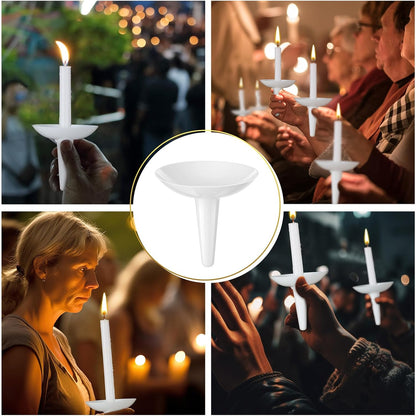 Regine Switzerland Candle Holders - 100 Pcs Plastic Drip Protectors for Church & Events | Vigil, Memorial, Wedding