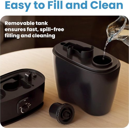 Everlasting Comfort 6L Humidifier - Quiet 50HR Runtime | No-Filter Cool Mist for Large Rooms, Baby Nursery & Allergies