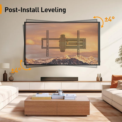 Perlegear Corner TV Wall Mount - Full Motion Bracket for 37-75 Inch TVs | 32.37” Extension & Tilt, Max VESA 600x400mm, 100 lbs Capacity