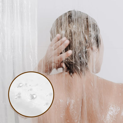 Barossa Design Clear Shower Liner - Premium Waterproof PEVA Curtain with Rustproof Grommets & 3 Magnets | Standard Size