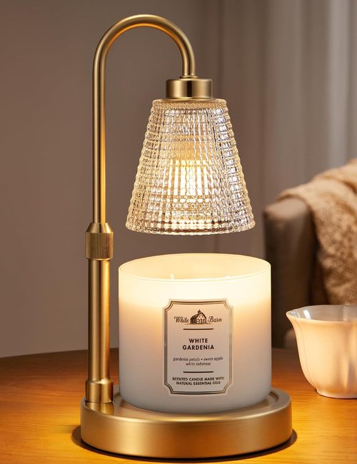 Innqoo Big Gold Candle Warmer Lamp - Dimmable & Adjustable Timer for Jar Candles | Perfect Home Decor Gift