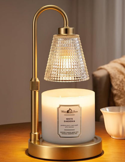 Innqoo Big Gold Candle Warmer Lamp - Dimmable & Adjustable Timer for Jar Candles | Perfect Home Decor Gift