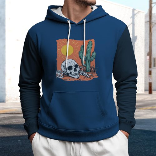 MARSVOVO Casual Mens Graphic Hoodies Classic Comfortable Drawstring Pullover Plus Size Loose Fit Fashion Sweatshirt Basic Long Sleeve Spring Fall Sweatshirt with Pocket Sun and Skull,3XL
