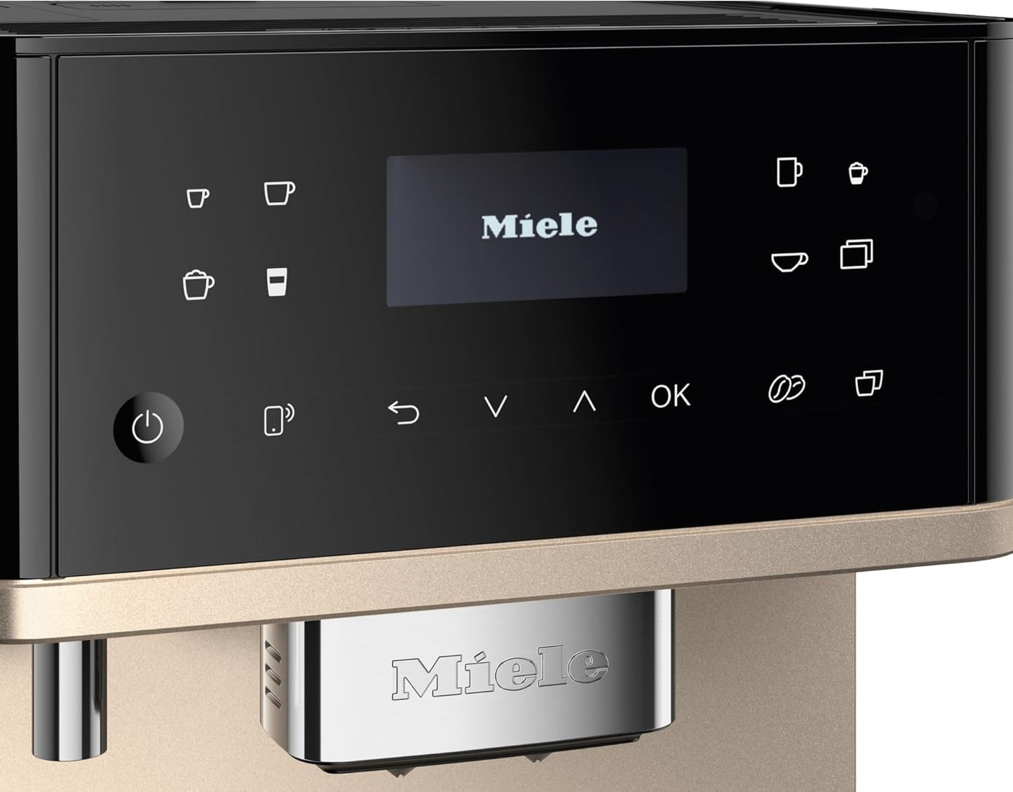 Miele CM 6360 MilkPerfection Coffee Machine - OneTouch for Two, WiFi-Compatible, Obsidian Black CleanSteel
