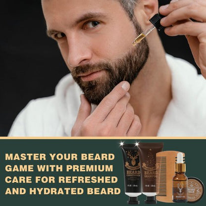 BODY & EARTH 2025 Advent Calendar for Men - 24 Days of Beard Care Gifts | Sandalwood & Cedar Oil Set