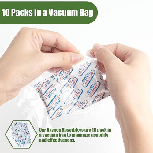 500CC Food Grade Oxygen Absorbers by [Brand Name] - 120 Pack with Oxygen Indicator for Long-Term Food Storage | Ideal for Mylar Bags, Mason Jars, and Vacuum Bags