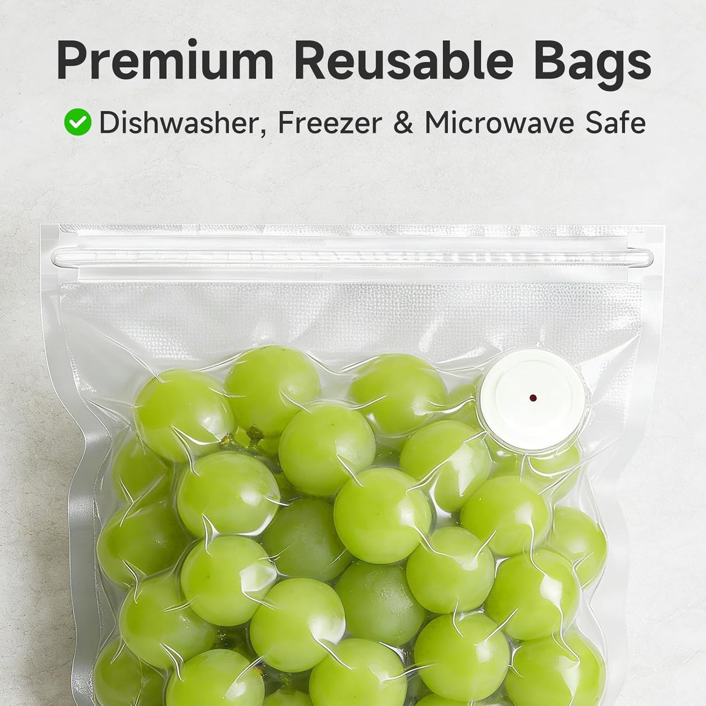 Skiennix Handheld Vacuum Sealer - Keep Food Fresh 5X Longer | Compact Design with 30 Reusable Pouches