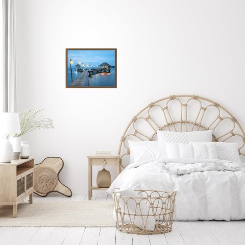 JCJMY 11x16 Picture Frame Brown for Wall Hanging, Wall Mounting Horizontally or Vertically, 11 x 16 Wall Gallery Poster Photo Frame with Shatter Resistant Plexiglass, Brown