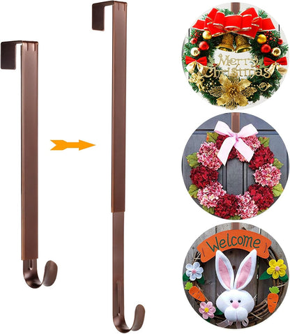 Regine Switzerland Wreath Door Hanger - Adjustable Over-The-Door Hooks for Easter Decor | 15-25 Inch Metal Design
