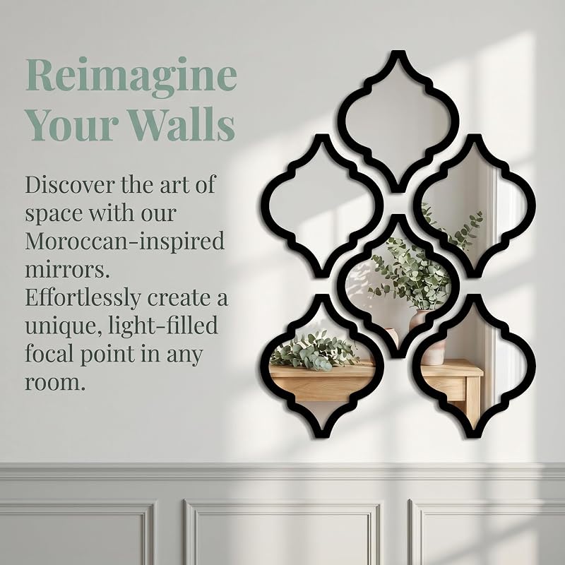 Large Decorative Round Mirror for Wall Decor