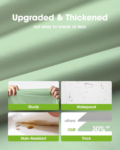 Pureegg Disposable Plastic Table Cloths - 20 Pack, 54 x 108 Inch, Leakproof Sage Green for Easter Parties