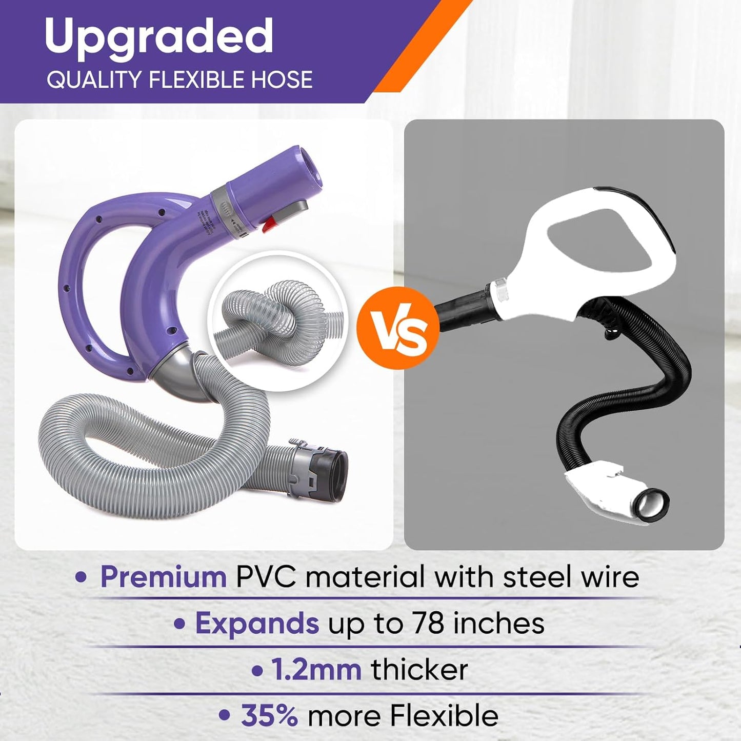 Shark - Upgraded Replacement Vacuum Hose for Navigator Lift-Away & Rotator Models NV350-NV360 | Durable & Flexible Design