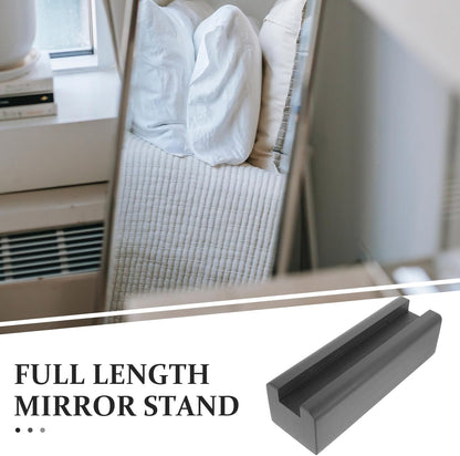 Uonlytech Floor Mirror Stand - Non-Slip Wooden Support Frame for Full-Length Mirrors | 9.84 x 3.14 x 2.75 Inches