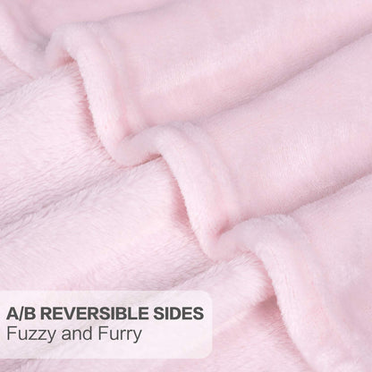 TILLYOU Toddler Flannel Blanket - Cozy Pink Baby Blanket for Crib & Stroller | 40x50 Inches