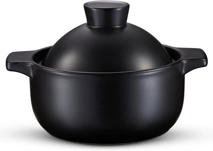 Kook Korean Dolsot Bowl - 68 oz Donabe Style Cookware for Bibimbap, Soups & Stews | Oven & Dishwasher Safe, Black