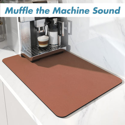 AMOAMI-Coffee Mat Hide Stain Rubber Backed Absorbent Dish Drying Mat for Kitchen Counter-Coffee Bar Accessories Fit Under Coffee Maker Coffee Machine Coffee Pot Espresso Machine Dish Rack