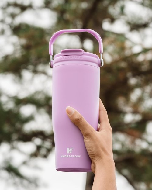 HYDRAFLOW 40 oz Insulated Travel Tumbler - Stainless Steel, Leakproof Design for Coffee & Tea - Graphite