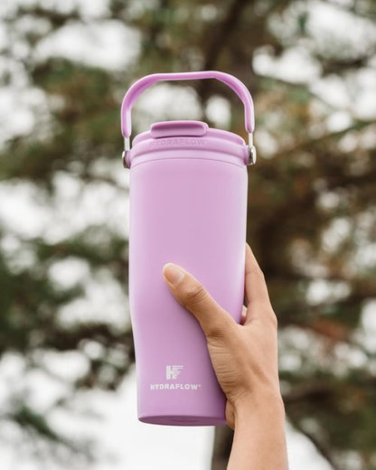 HYDRAFLOW 40 oz Insulated Travel Tumbler - Stainless Steel, Leakproof Design for Coffee & Tea - Graphite