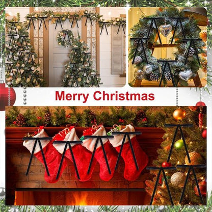 DIYDEC 24PCS Velvet Christmas Bow Ornaments - 5x7 Inch Black Ribbon Bows for Holiday Decor | Wreaths & Trees