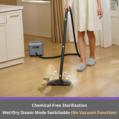 Canister Steam Cleaner by [Brand Name] - 50-Second Heat-Up, 0.6 Gal Tank, 21-Piece Kit for Versatile Cleaning