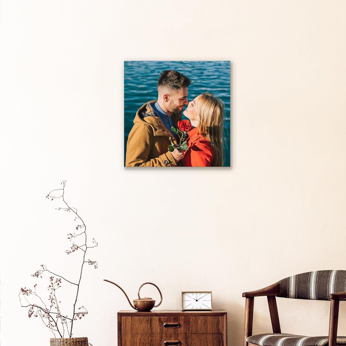 Skiennix Personalized Canvas Wall Art - Custom Framed 12" X 12" Prints for Living Room & Bedroom Decor