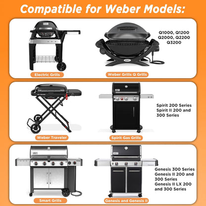 Weber - 20 Pack Compatible Drip Pans for Spirit, Q, Genesis Grills | Disposable Aluminum Foil Grease Trays 6 x 1.4 x 8.6 Inches