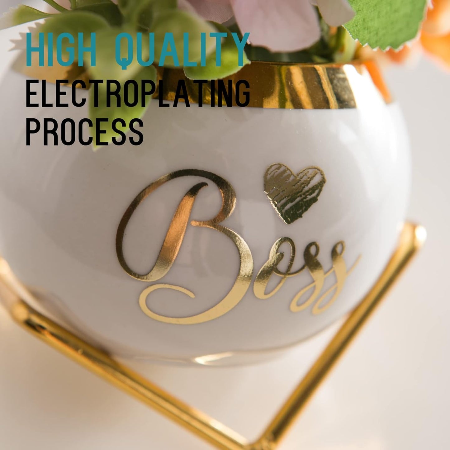 PeraBella Boss Gifts for Women | Succulent Pots - Perfect Birthday & Boss's Day Gifts - 3 Pcs