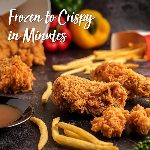 DEIME Air Fryer - Compact 3 Qt Digital Airfryer for Quick Meals | Nonstick & Dishwasher Safe (Black)