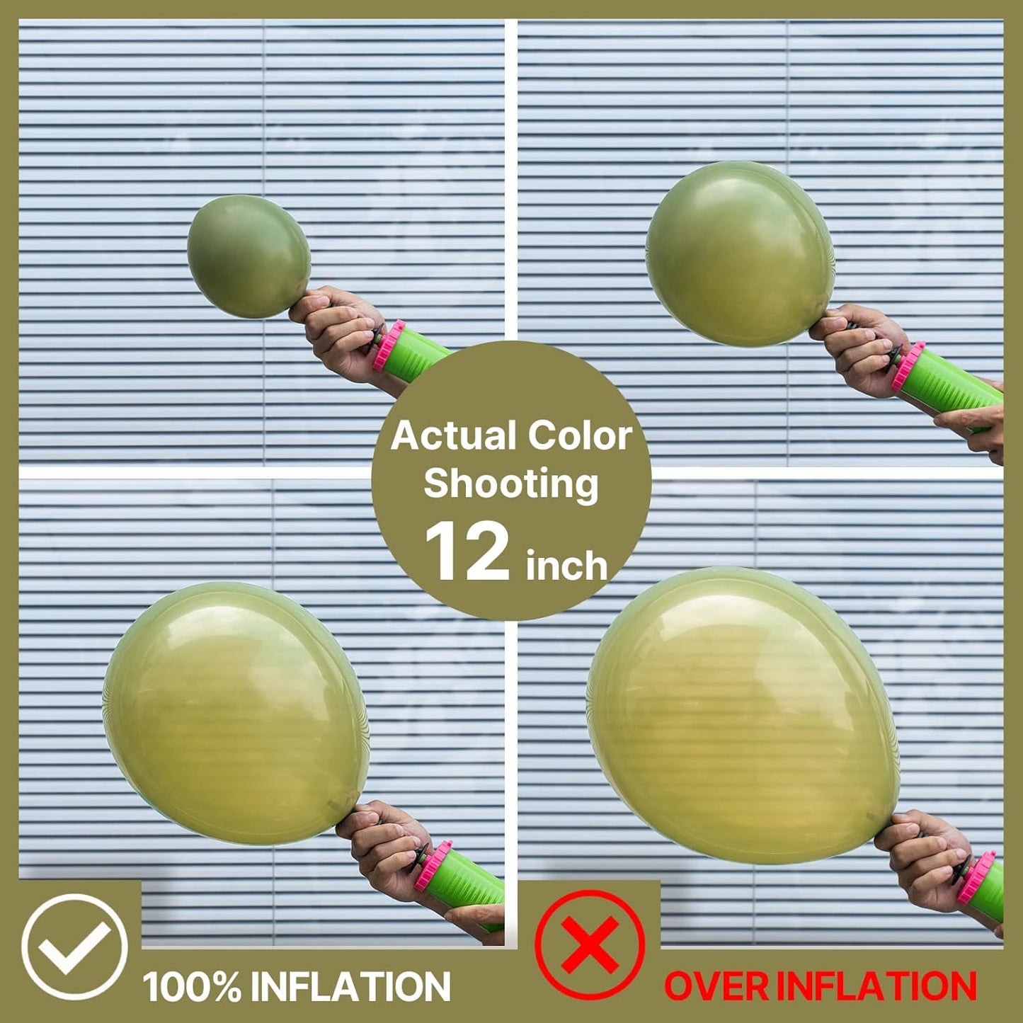 PartyWoo Sage Green Balloons - 152-Piece Latex Balloon Arch Kit for Weddings & Birthdays | Various Sizes