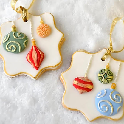 Pink Variation: Christmas Ornament Fondant Molds Set – 3 Pack Small Christmas Light Bulb
