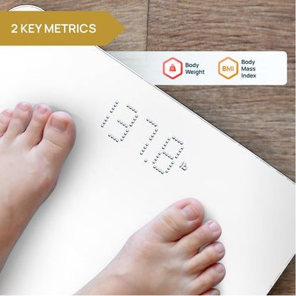 INEVIFIT Smart Bathroom Scale, Highly Accurate Bluetooth Digital Bathroom Body Weight Scale, Precisely Measures Weight & BMI for Unlimited Users