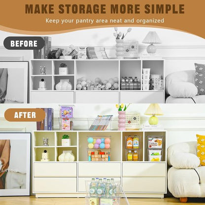 Clear Storage Bins by [Brand Name] - 6 Pack Stackable 7 Quart Containers with Lids for Home Organization