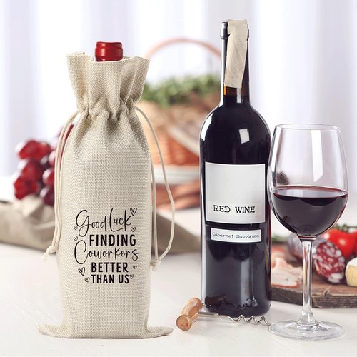 Funny Retirement Gifts for Woman Men Retirement Wine Gifts Bag Happy Retirement Party Decorations Retired Gifts Leaving Gifts for Coworkers Boss Good Luck Finding Coworkers Better Than Us