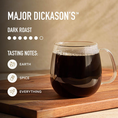 Peet's Coffee, Dark Roast Keurig K-Cup Pods, 100% Arabica Coffee - Major Dickason's Blend 60 Count (6 Boxes of 10 K-Cup Pods)