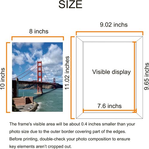 LUCKYLIFE 8x10 Picture Frame - Brown Wall Mount or Tabletop Display | Set of 2 Frames