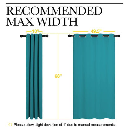 NICETOWN Room Darkening Curtains 68 inch Length 2 Panels, Thermal Insulated Grommet Blackout Curtains for Modern Casual Elegant Bedroom Kids Room Theme Decoration (Peacock Teal, 2 Pieces, W55)