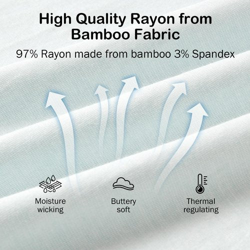 BubblePanda Rayon Made from Bamboo Crib Sheets for Baby Boys Girls Neutral Soft Stretchy Fitted Crib Mattress Sheet Standard 52" x 28" (Shark)