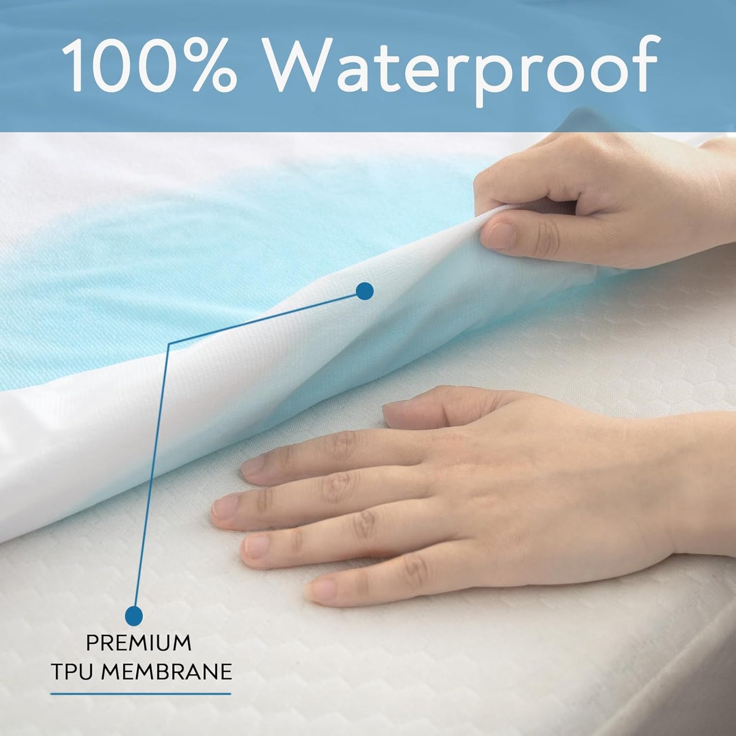 Skiennix Crib Mattress Protector - Waterproof Fitted Pad Cover | Soft Terry, Breathable, 2-Pack